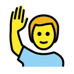 Man Raising Hand SVG Icon